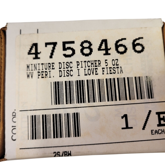 Fiesta Genuine Periwinkle Mini Pitcher Misspelled - Picture 4 of 4